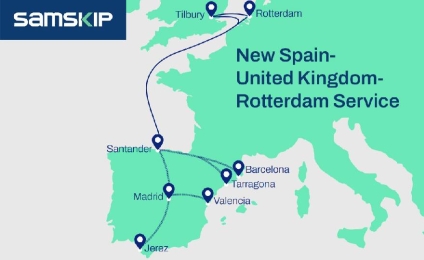 Samskip continues aggressive network expansion with new Spain-United Kingdom-Rotterdam service launch